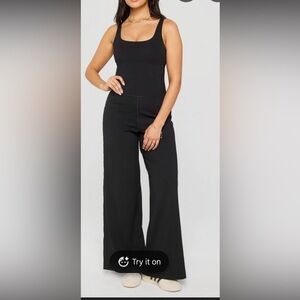 Black Fabletics PureLux Sleeveless Jumpsuit